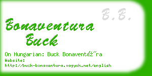 bonaventura buck business card